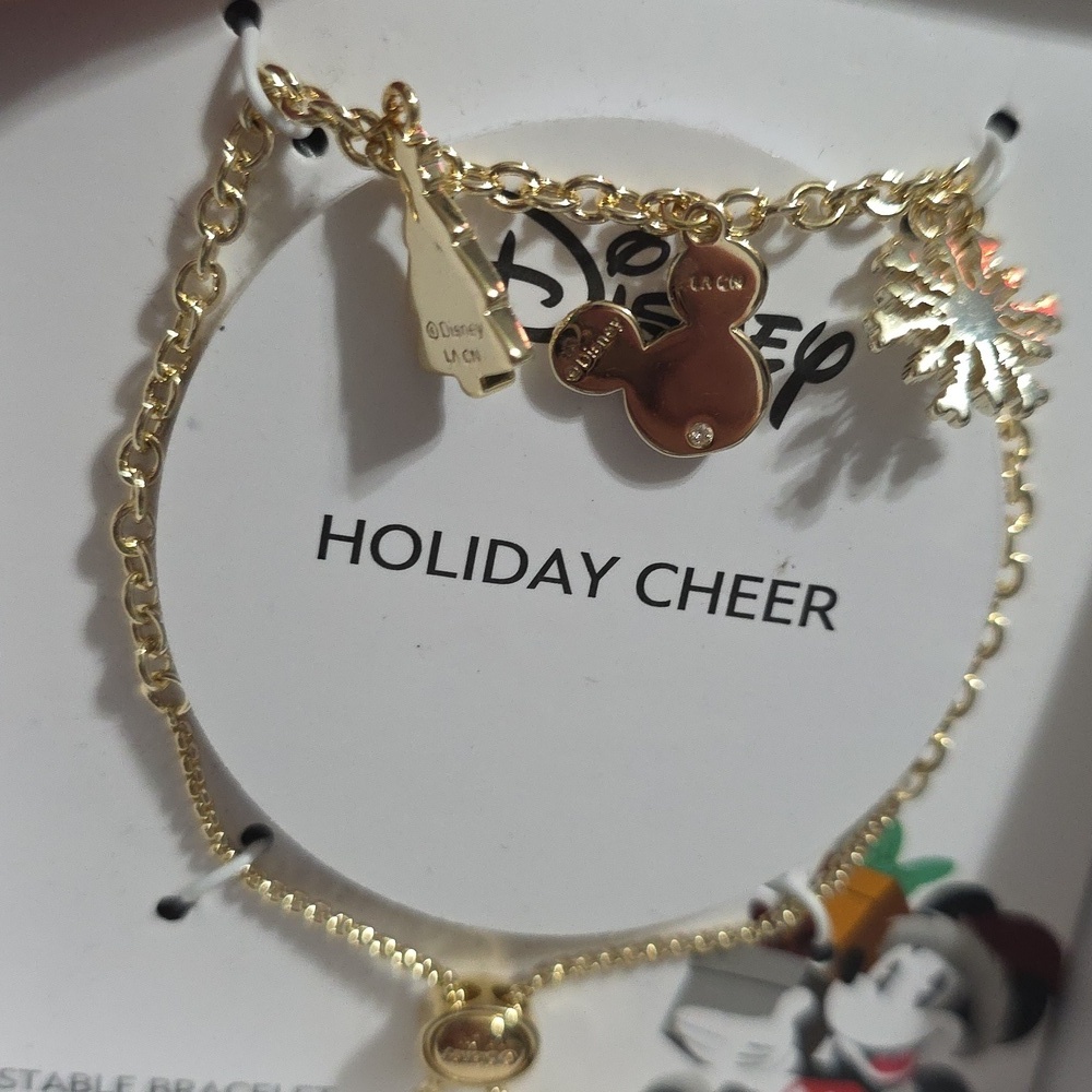 Disney Gold Holiday Adjustable Bracelet - Picture 4 of 6